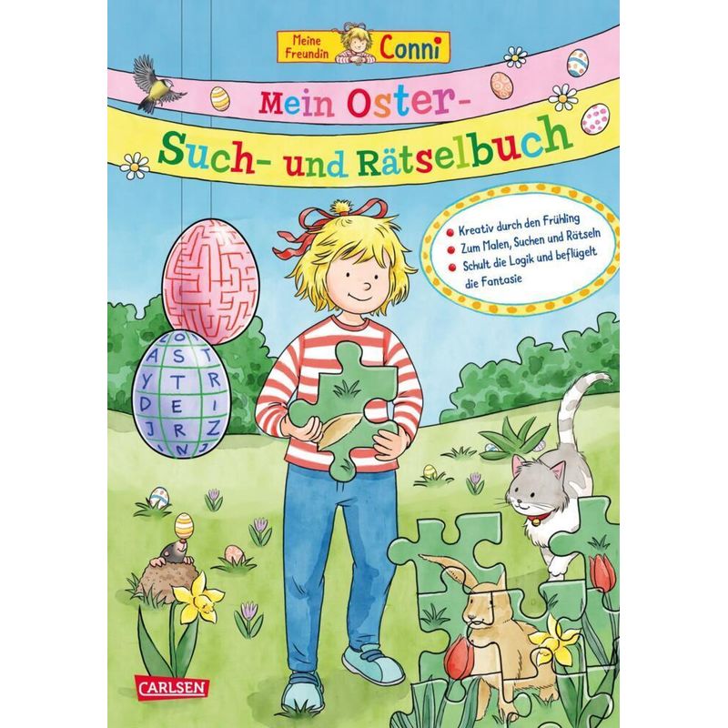 Conni Gelbe Reihe (Beschäftigungsbuch): Mein Oster-Such- Und Rätselbuch - Hanna Sörensen, Kartoniert (TB) von Carlsen