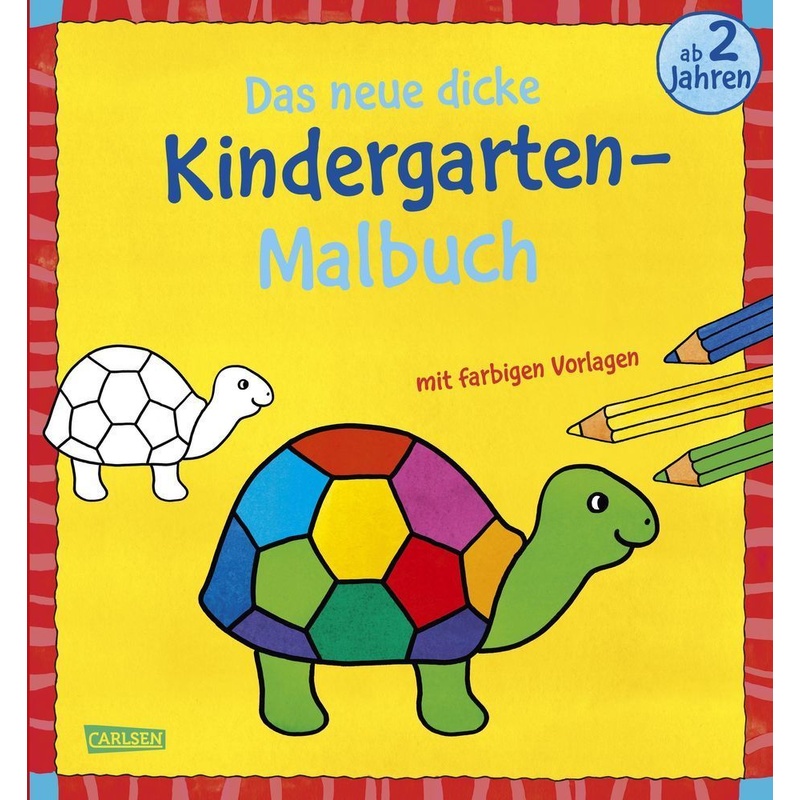 Ausmalbilder Für Kita-Kinder: Das Neue, Dicke Kindergarten-Malbuch: Mit Farbigen Vorlagen Und Lustiger Fehlersuche, Kartoniert (TB) von Carlsen