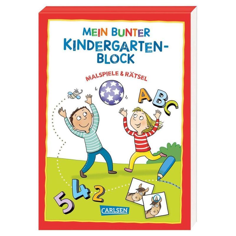 Rätseln Für Kita-Kinder: Mein Bunter Kindergarten-Block: Malspiele Und Rätsel - Hanna Sörensen, Kartoniert (TB) von Carlsen