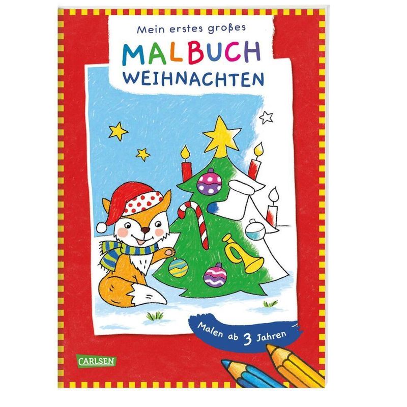 Ausmalbilder Für Kita-Kinder: Mein Erstes Großes Malbuch: Weihnachten, Kartoniert (TB) von Carlsen