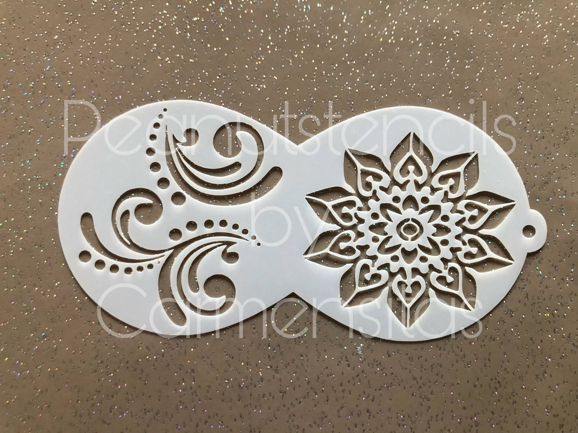 Facepainting Stencil, Peanutstencils 1004, Curls & Mandala Schablone Fürs Kinderschminken Facepainting Stencil, Peanutstencils 1004, Curls & Mandala Schablone Fürs Kinderschminken von CarmensitasShopDe