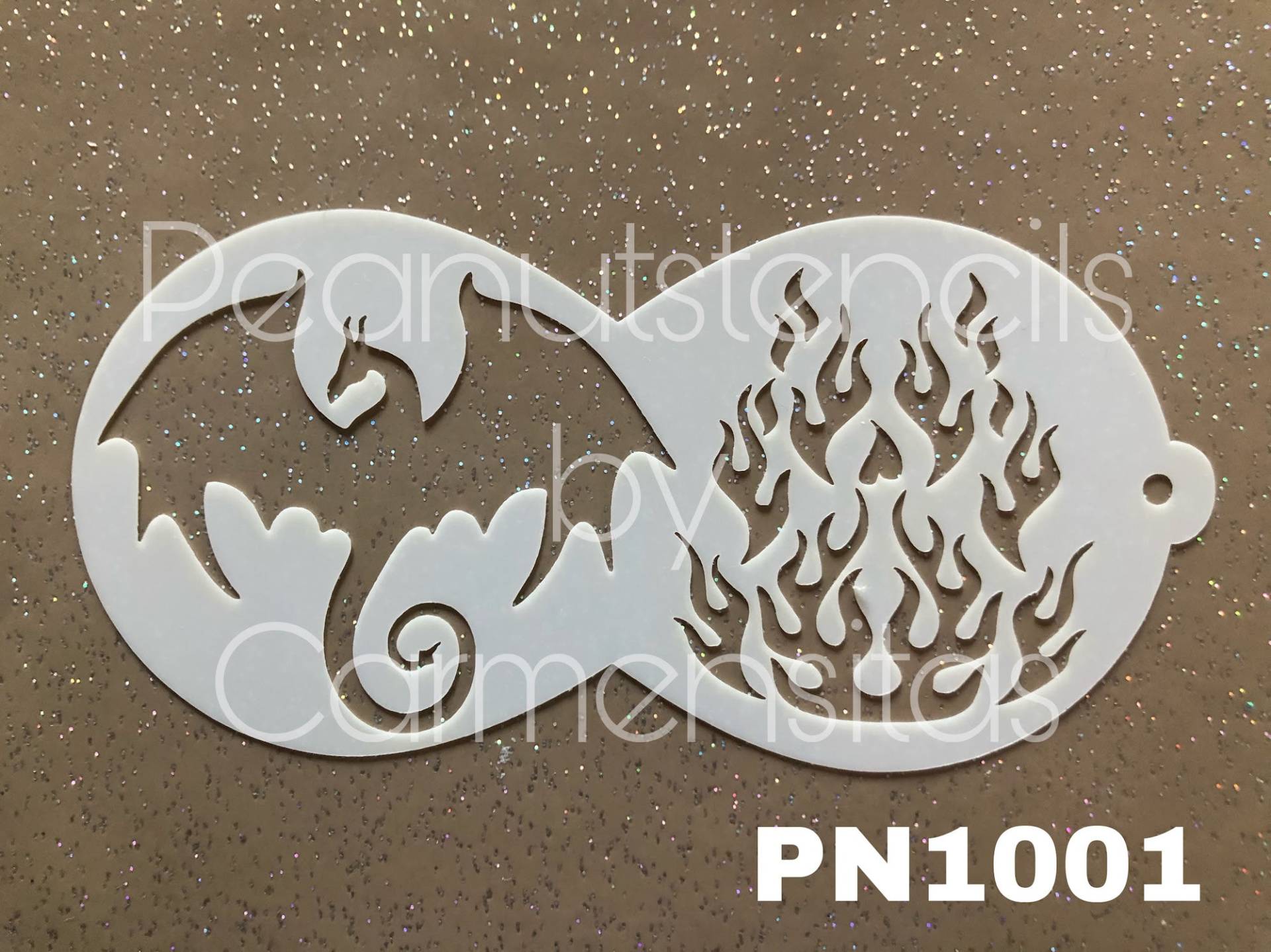 Facepainting Stencil From Peantustencils Dragon & Flames 1001 Facepainting Stencil From Peantustencils Dragon & Flames 1001 von CarmensitasShopDe