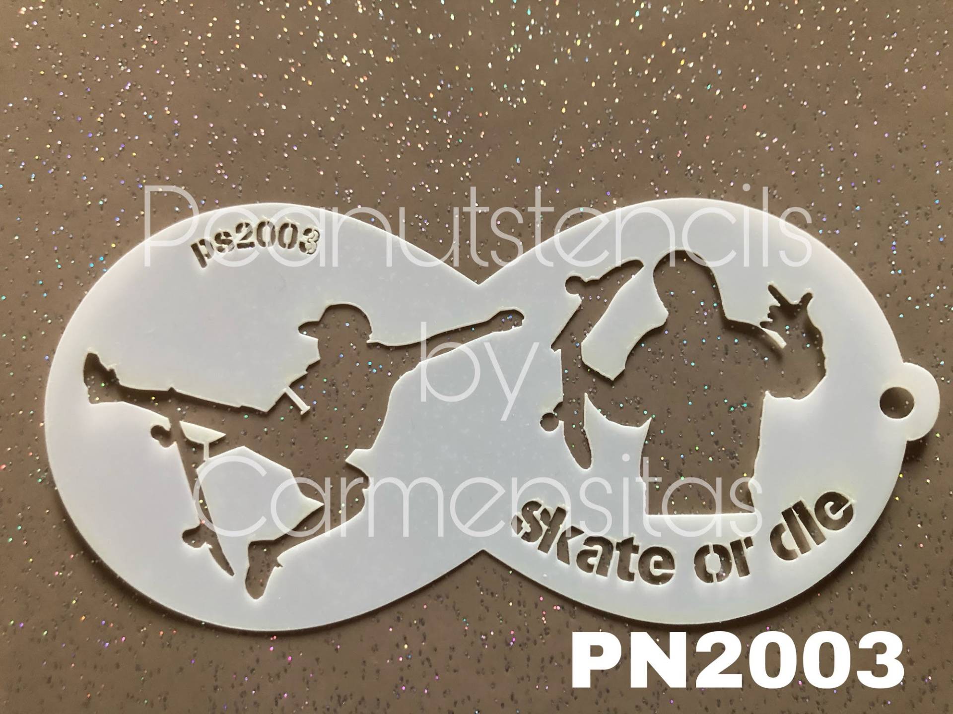 Peanutstencils Pn2003 Skater - Skate Or Die Facepainting Stencil, Schablone Für Kinderschminken Peanutstencils Pn2003 Skater - Skate Or Die Facepainting Stencil, Schablone Für Kinderschminken von CarmensitasShopDe