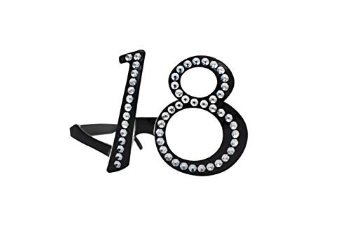 Carnavalife Brille für Geburtstage, Jahrestage und Partys (18 Jahre, ein Paar) von Carnavalife