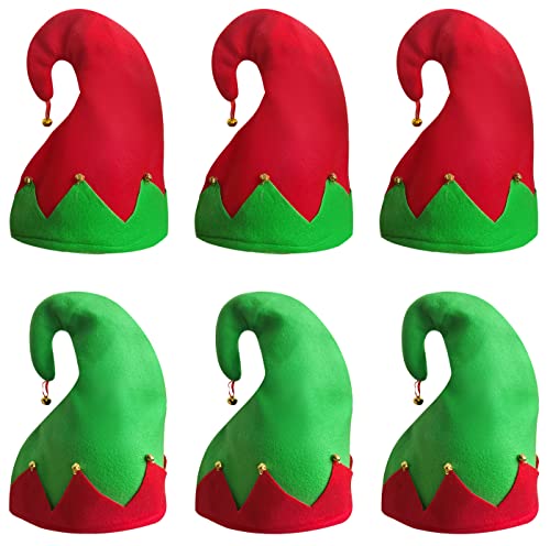 Carnavalife Weihnachtsmannmütze, Weihnachtsmannmütze, Samt, Elfenhut, Weihnachtsmütze, für den Winter, für festliche Neujahrsfeier, für Erwachsene, 6 Stück Carnavalife Weihnachtsmannmütze, Weihnachtsmannmütze, Samt, Elfenhut, Weihnachtsmütze, für den Winter, für festliche Neujahrsfeier, für Erwachsene, 6 Stück von Carnavalife