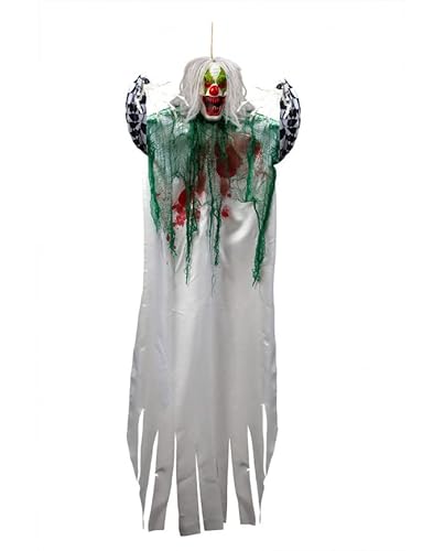 Hanging clown w/hair and satin dress, approx. 190cm tall, in bag. von Carnival Toys