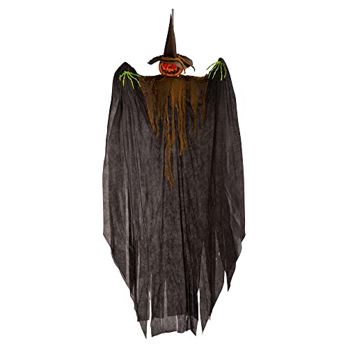 Hanging pumpkin monster w/lights and sound, approx. 220cm tall, in bag (batteries included). von Carnival Toys