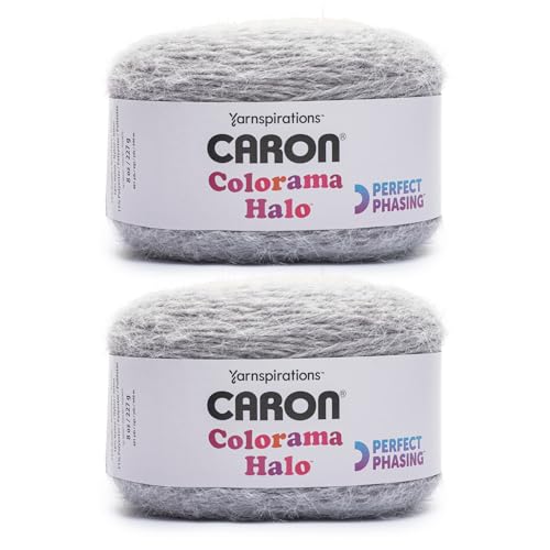 CARON Colorama Halo Cake Garn, Zinn und Hellbraun von Bernat