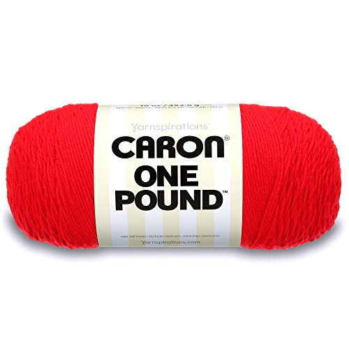 Caron 1 Pfund Solids Garn, 473 g, Stärke 4, 100 % Acryl, scharlachrot von Caron