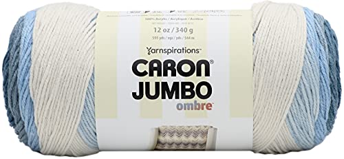 Caron 29661919004 Garn Jumbo-Print, OMB, Acryl, Verwaschene Jeans, 454 Gram von Caron