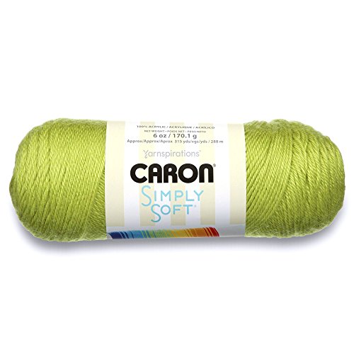 Caron Simply Soft Party Solids Garn, Stärke 4, mittlere Kammgarn, 170 g, Chartreuse von Caron
