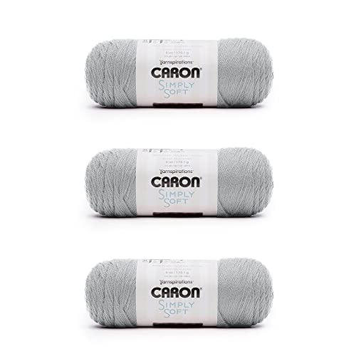 Caron H970039794P03 Einfach weich Garn, Acryl, Gefiedertes Grau, 3 Pack, 3 stück von Caron