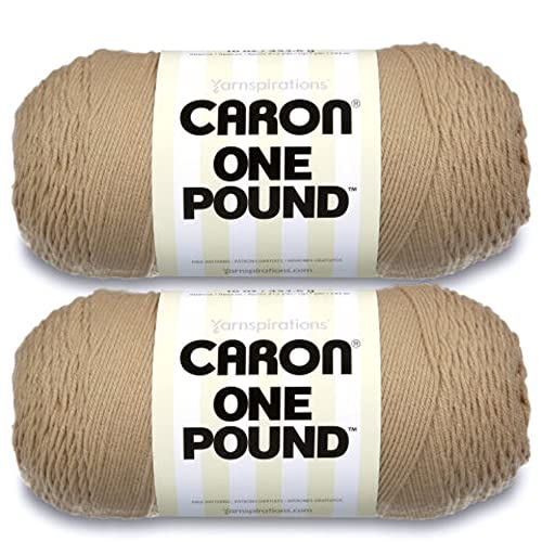 Caron One Pound Lace-Garn – 2 Packungen mit 454 g – Acryl – 4 Medium (Kammgarn) – 800 Meter – Stricken/Häkeln von Caron
