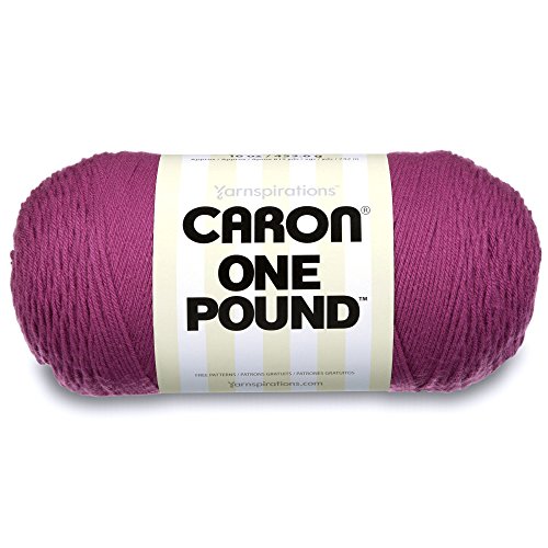Caron One Pound Solid Garn, Stärke 4, 100% Acryl, Violett, für Häkeln, Stricken und Basteln, 1 Stück Caron One Pound Solid Garn, Stärke 4, 100% Acryl, Violett, für Häkeln, Stricken und Basteln, 1 Stück von Caron