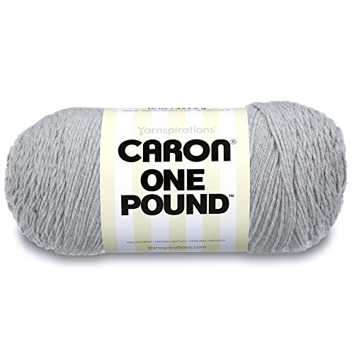 Caron 1 Pfund Solids Garn, 473 g, Stärke 4, 100% Acryl, Grau von Caron