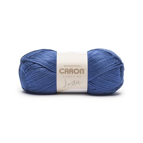 Caron Simply Me Luster Electric Blue Garn, 2 Stück, 170 g, 65% Nylon, 35% Acryl, Kammgarn Nr. 4 (Medium), 300 m – Stricken/Häkeln von Caron