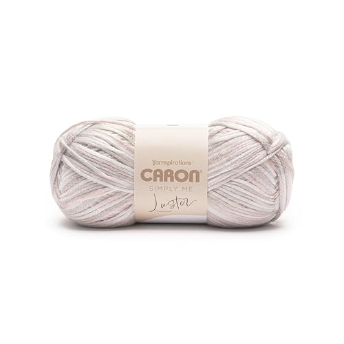 Caron Simply Me Luster Perlgarn, 2 Stück, 170 g, 65% Nylon, 35% Acryl, #4 Kammgarn (Medium), 300 m – Stricken/Häkeln von Caron
