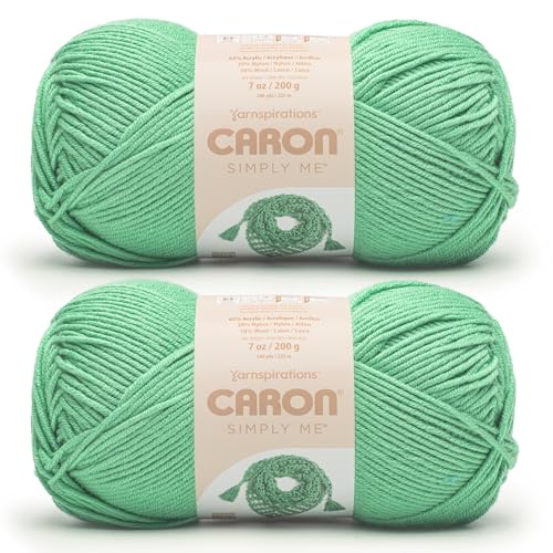 Caron Simply Me Malachit-Garn, 2 Stück, 200 g, 62% Acryl, 20% Nylon, 18% Wolle, #5 sperrig, 240 Meter – Stricken/Häkeln Caron Simply Me Malachit-Garn, 2 Stück, 200 g, 62% Acryl, 20% Nylon, 18% Wolle, #5 sperrig, 240 Meter – Stricken/Häkeln von Caron