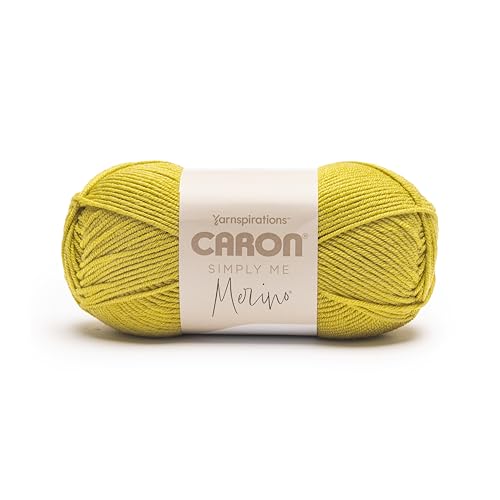 Caron Simply Me Merino-Herbst-Goldgarn, 3 Stück, 100 g, 50% Acryl, 50% Merinowolle, #3 DK (hell), 215 Meter – Stricken/Häkeln von Caron