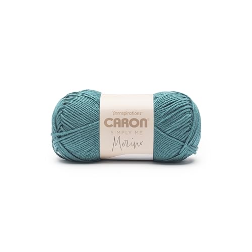 Caron Simply Me Merino türkisfarbenes Meeresgarn, 3 Stück, 100 g, 50% Acryl, 50% Merinowolle, #3 DK (hell), 215 Meter – Stricken/Häkeln von Caron
