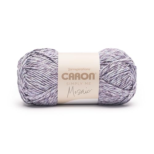 Caron Simply Me Mosaik-Achat-Garn, Violett, 2 Stück, 140 g, 62% Acryl, 20% Nylon, 18% Wolle, Nr. 5 sperrig, 170 m von Caron