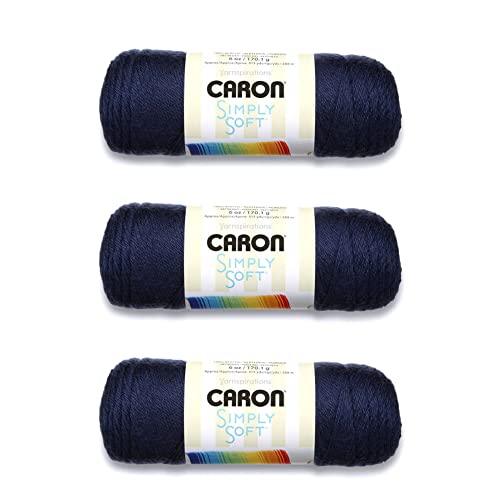 Caron Simply Soft Dark Country Blue Garn – 3 Packungen mit 170 g – Acryl – 4 Medium (Kammgarn) – 300 Meter – Stricken, Häkeln und Basteln Caron Simply Soft Dark Country Blue Garn – 3 Packungen mit 170 g – Acryl – 4 Medium (Kammgarn) – 300 Meter – Stricken, Häkeln und Basteln von Caron