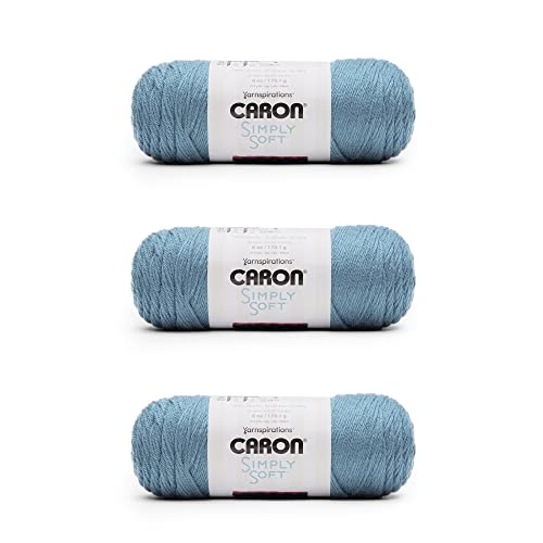 Caron Simply Soft Light Country Blue Garn – 3 Packungen mit 170 g – Acryl – 4 Medium (Kammgarn) – 315 Meter – Stricken/Häkeln Caron Simply Soft Light Country Blue Garn – 3 Packungen mit 170 g – Acryl – 4 Medium (Kammgarn) – 315 Meter – Stricken/Häkeln von Caron
