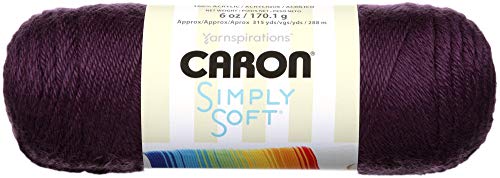 Caron Simply Soft H97003-9761 Garn, 3 Stück, Pflaume Perfect von Caron