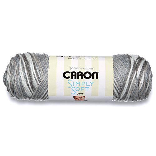 Caron Simply Soft Ombre Garn, ca. 141 g, Avocado mit Farbverlauf Snow Camo von Caron International