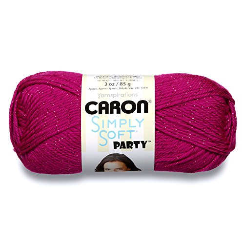 Caron Simply Soft Party-Garn, 85 g, mittelgroß, 4 Gauge, Fuchsia – zum Häkeln, Stricken und Basteln von Caron
