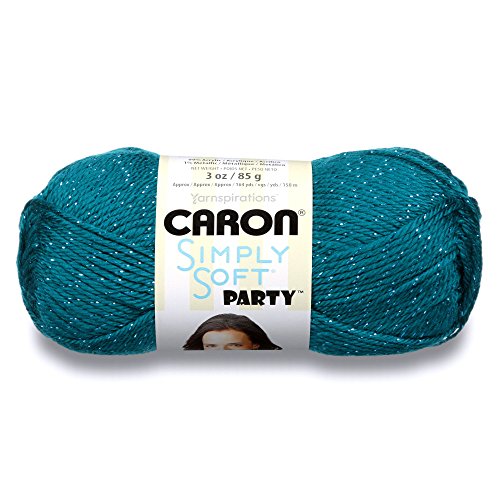Caron Simply Soft Party-Garn, Stärke 4, mittelgroß, 85 g, Blaugrün von Caron