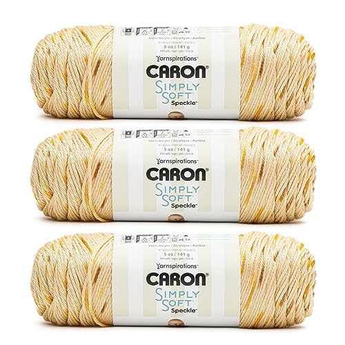 Caron Simply Soft Speckle Garn, Honeycobmb, 3er-Pack Caron Simply Soft Speckle Garn, Honeycobmb, 3er-Pack von Caron