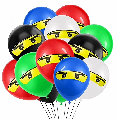 10 Luftballons * NINJA * als Deko für Kindergeburtstag und Mottoparty | Ø 30cm | Party Kinder Party Ballon Ballondeko Set von Carpeta