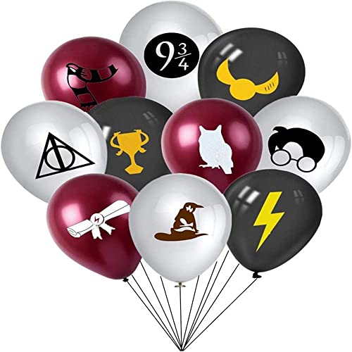 10 Luftballons * ZAUBERER HARRY * als Deko für Kindergeburtstag und Mottoparty | Ø 30cm | plus 5m Ballonschnur | Potter Party Kinder Party Ballon Ballondeko Set von Carpeta