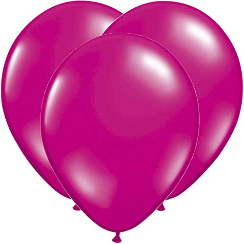 10 Luftballons in * METALLIC Magenta * zur Dekoration bei Geburtstag, Party und Jubiläum | Kinder Kindergeburtstag Deko Mottoparty Balloons rot Pink red Ballons von Carpeta