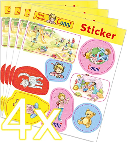 32-teiliges Sticker Set * Conni - Meine Freundin * für Kindergeburtstag und Mottoparty | Kinder Aufkleber Mädchen Party Set von Carpeta