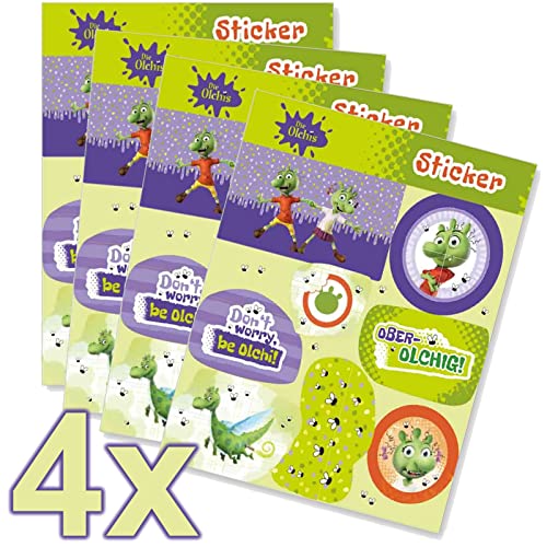 32-teiliges Sticker-Set * DIE OLCHIS * für Kindergeburtstag und Mottoparty | Olchi Kinder Aufkleber Party Set von Carpeta
