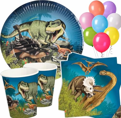 37-tlg. Party-Set * DINOSAURIER & T-REX * mit Teller, Becher, Servietten und Deko für Kindergeburtstag und Mottoparty von Lutz Mauder | Kinder lieben diese Dinos zum Geburtstag und Motto-Party 37-tlg. Party-Set * DINOSAURIER & T-REX * mit Teller, Becher, Servietten und Deko für Kindergeburtstag und Mottoparty von Lutz Mauder | Kinder lieben diese Dinos zum Geburtstag und Motto-Party von Carpeta