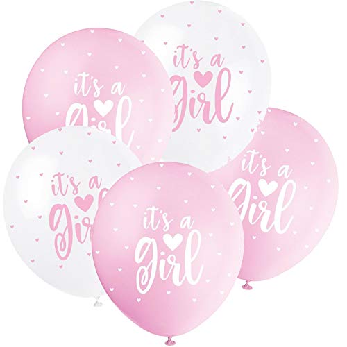 5 Ballons * It's A Girl * zur Deko für die Geburt eines Mädchens | in weiß und blau | Luftballons Baby Pinkelparty Kinder Geburtstag Partydeko 5 Ballons * It's A Girl * zur Deko für die Geburt eines Mädchens | in weiß und blau | Luftballons Baby Pinkelparty Kinder Geburtstag Partydeko von Carpeta
