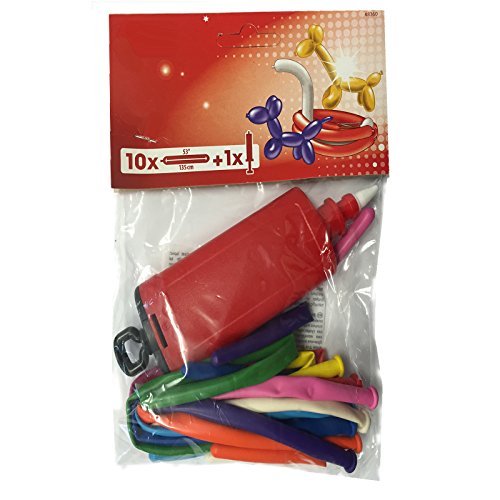 CARPETA 10 Bunte Modellier-Ballons mit Luft-Pumpe // für Figuren aus Luftballons Kindergeburtstag Modellierballons CARPETA 10 Bunte Modellier-Ballons mit Luft-Pumpe // für Figuren aus Luftballons Kindergeburtstag Modellierballons von Carpeta