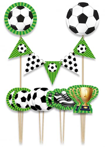 Cake Topper * FUSSBALL * als Kuchendeko zum Kindergeburtstag und Kinder Party | Cake Torten Kuchenstecker Geburtstag Deko, Stil: Fussball Cake Topper * FUSSBALL * als Kuchendeko zum Kindergeburtstag und Kinder Party | Cake Torten Kuchenstecker Geburtstag Deko, Stil: Fussball von Carpeta