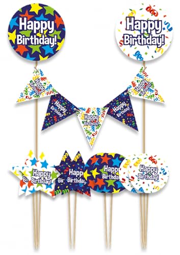 Cake Topper * HAPPY BIRTHDAY * als Kuchendeko zum Kindergeburtstag und Kinder Party | Cake Torten Kuchenstecker Geburtstag Deko, Stil: Happy Birthday Cake Topper * HAPPY BIRTHDAY * als Kuchendeko zum Kindergeburtstag und Kinder Party | Cake Torten Kuchenstecker Geburtstag Deko, Stil: Happy Birthday von Carpeta