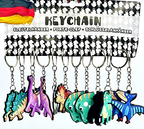 Carpeta 12 x Schlüsselanhänger * Dinosaurier * inkl. Schlüsselkette ┃ Perfekt für als Mitgebsel für einen Dino + T-Rex Kindergeburtstag┃Kinder lieben diesen Dinos Carpeta 12 x Schlüsselanhänger * Dinosaurier * inkl. Schlüsselkette ┃ Perfekt für als Mitgebsel für einen Dino + T-Rex Kindergeburtstag┃Kinder lieben diesen Dinos von Carpeta
