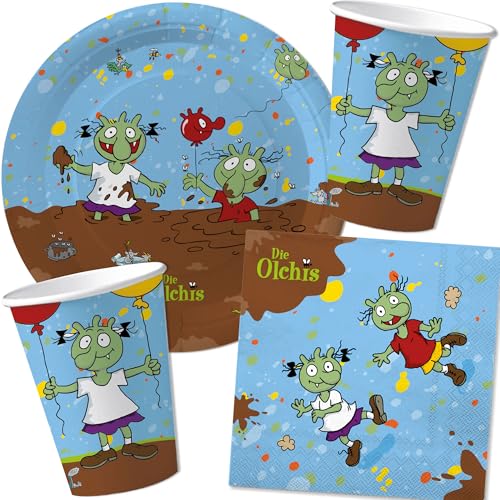 Carpeta 37-TLG. Party-Set * DIE OLCHIS * mit Teller, Becher, Servietten und Deko für Kindergeburtstag und Mottoparty | Kinder lieben die Olchi zum Geburtstag und Motto-Party Carpeta 37-TLG. Party-Set * DIE OLCHIS * mit Teller, Becher, Servietten und Deko für Kindergeburtstag und Mottoparty | Kinder lieben die Olchi zum Geburtstag und Motto-Party von Carpeta