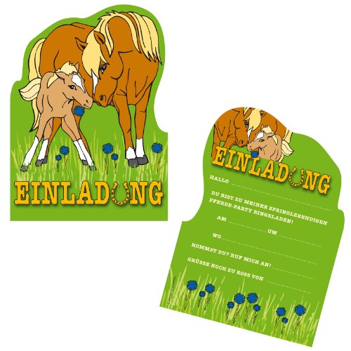 Carpeta 6 Einladungskarten * PONY + PFERD * für Kindergeburtstag und Party | Kinder Geburtstag Einladung Einladungen Mottoparty Fohlen Ponys Pferde Carpeta 6 Einladungskarten * PONY + PFERD * für Kindergeburtstag und Party | Kinder Geburtstag Einladung Einladungen Mottoparty Fohlen Ponys Pferde von Carpeta