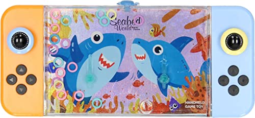 Carpeta Geduldspiele und Wasserflipper als Mitgebsel zum Kindergeburtstag und Mottoparty | Viele Motive, XL-Größe: 17cm | Wasserspiele Flipper Kinder Geburtstag, Edition: Haifisch von Carpeta