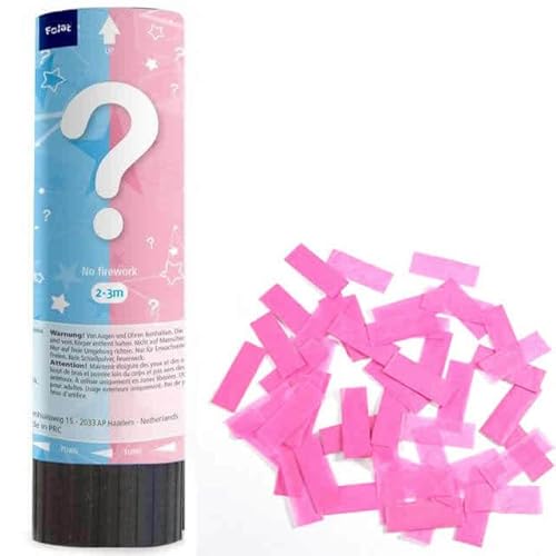 Carpeta Konfetti-Kanone * Boy or Girl * zum Baby Shower mit Konfetti-Regen | Party Popper mit blauen oder rosa Papierkonfetti | Super Gender Reveal Überraschung, Edition: Baby Girl, rosa Konfetti Carpeta Konfetti-Kanone * Boy or Girl * zum Baby Shower mit Konfetti-Regen | Party Popper mit blauen oder rosa Papierkonfetti | Super Gender Reveal Überraschung, Edition: Baby Girl, rosa Konfetti von Carpeta