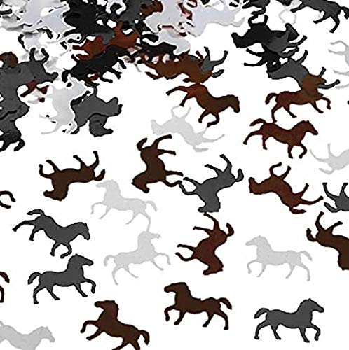 Carpeta Pferde-Konfetti in Metallic zur Dekoration | Pferd Horses Ponys Kinder Geburtstag Kinderparty Deko von Carpeta