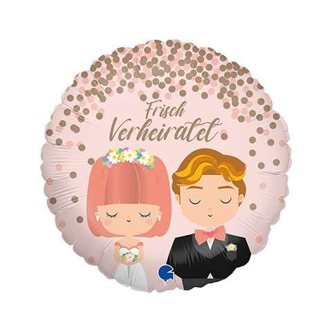 Folienballon * Frisch verheiratet * als Deko für Hochzeit und Party | 45cm groß | Braut Bräutigam Liebe wedding Jubiläum Hochzeitstag Folienballon * Frisch verheiratet * als Deko für Hochzeit und Party | 45cm groß | Braut Bräutigam Liebe wedding Jubiläum Hochzeitstag von Carpeta
