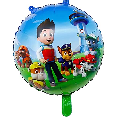Folienballon * PAW DOG * als Deko für Kindergeburtstag und Mottoparty | Ryder Marshall Chase Skye Everest | Luftballons Ballons Kinder Geburtstag Partydeko, Edition: Team Ryder, 45cm Rund von Carpeta